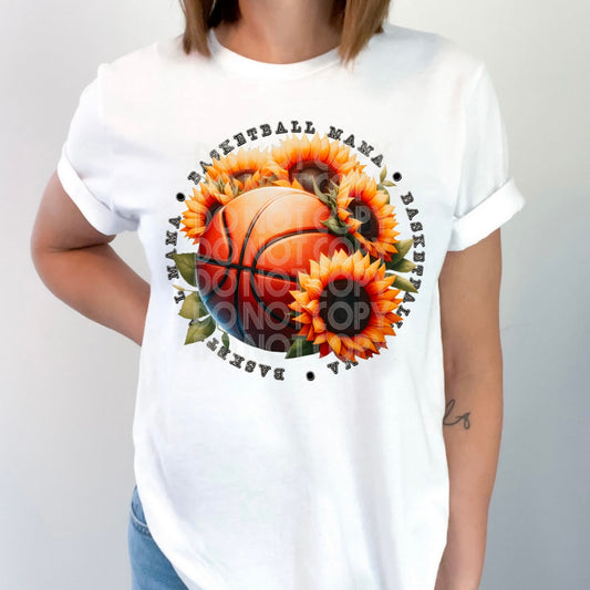 Basketball Mama Flower Tee