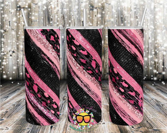 Pink Foil Leopard Tumbler