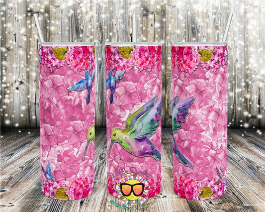 Pink Hummingbird Tumbler