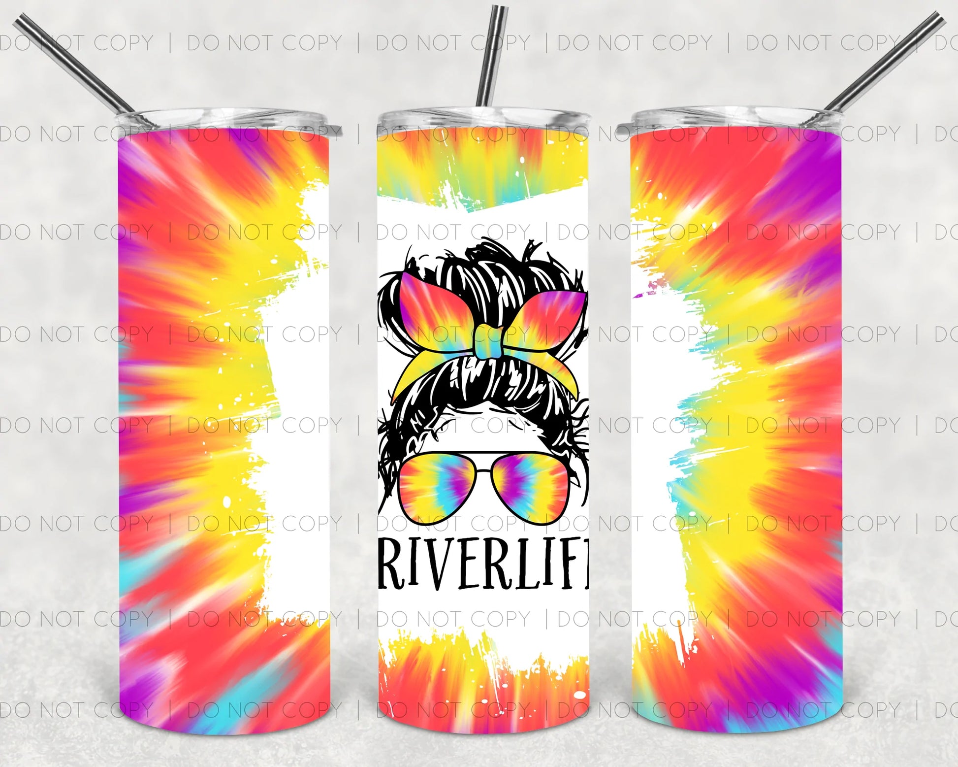 River Life Messy Tumbler Print