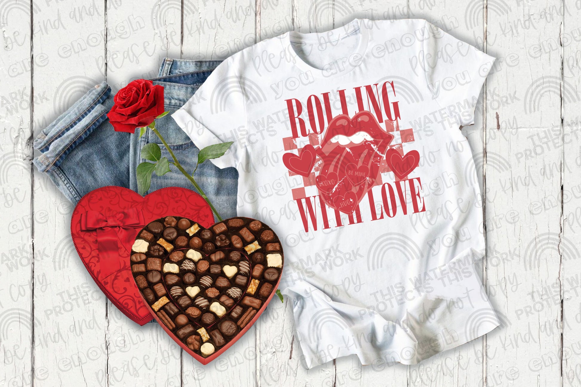 Rolling with Love Tee or Crew