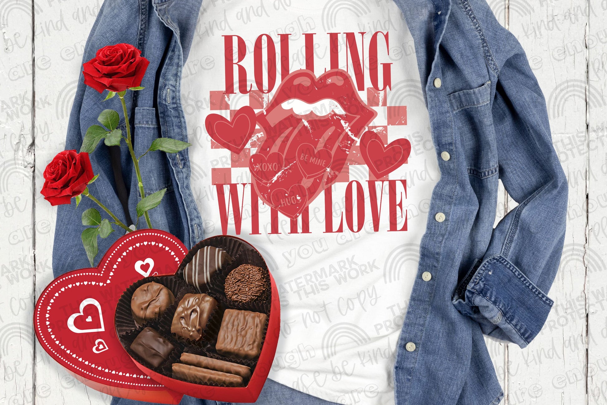 Rolling with Love Tee or Crew