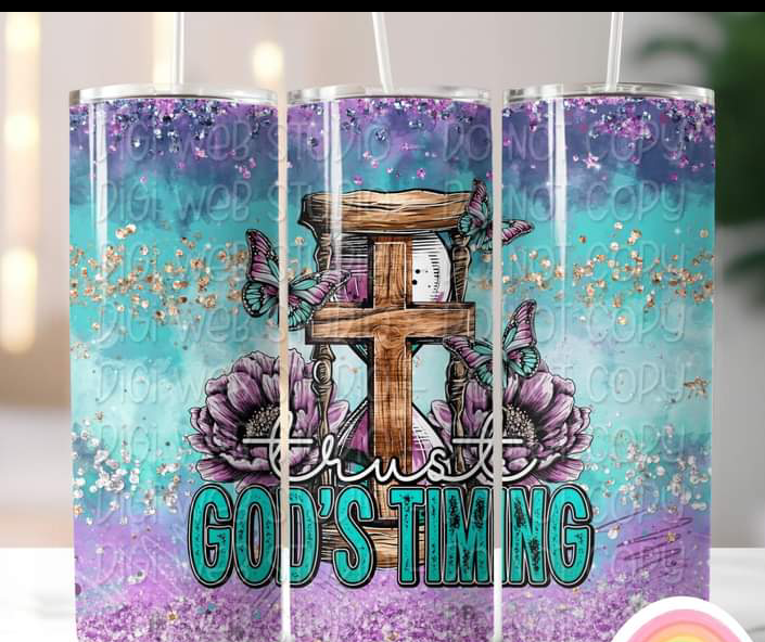 Trust God's Timing Tumbler