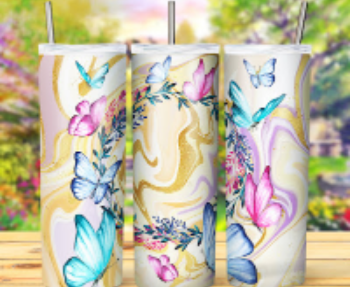 Butterfly Swirl Tumbler