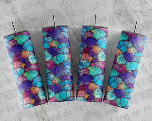 Stained-Glass Geode Mermaid Tumbler