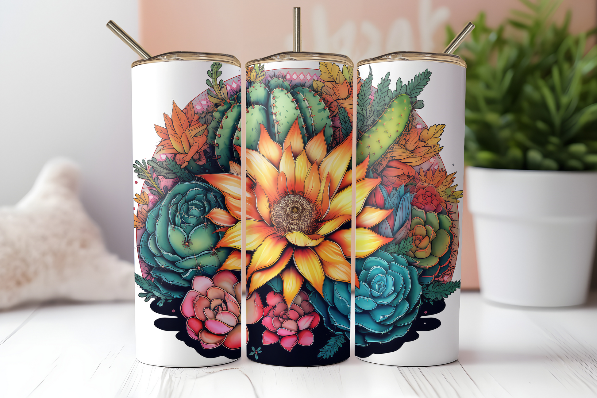 Succulent Bouquet Tumbler