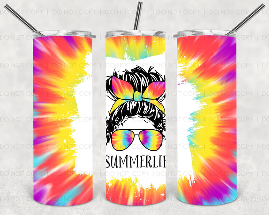 Summer Life Messy Tumbler Print