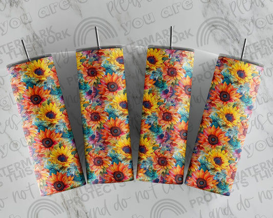 Sunflower Burst Tumbler Print