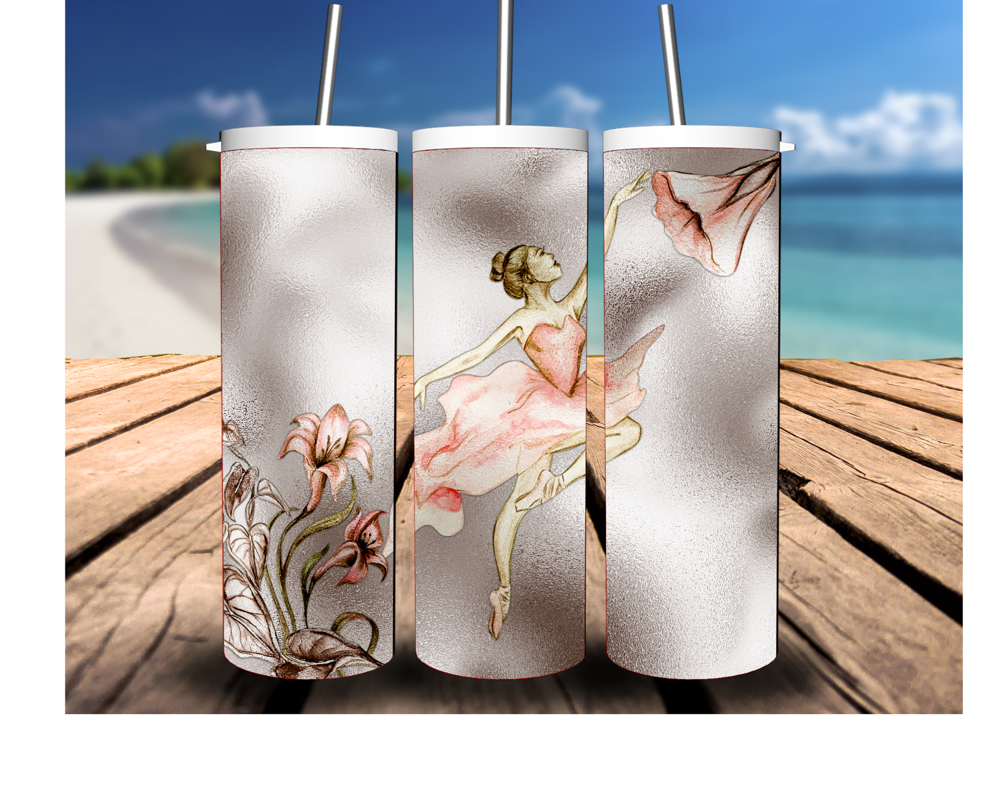 Ballerina Flowers Tumbler