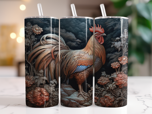 3-D Rooster Tumbler