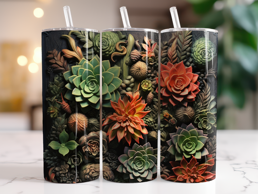 3-D Succulent Tumbler