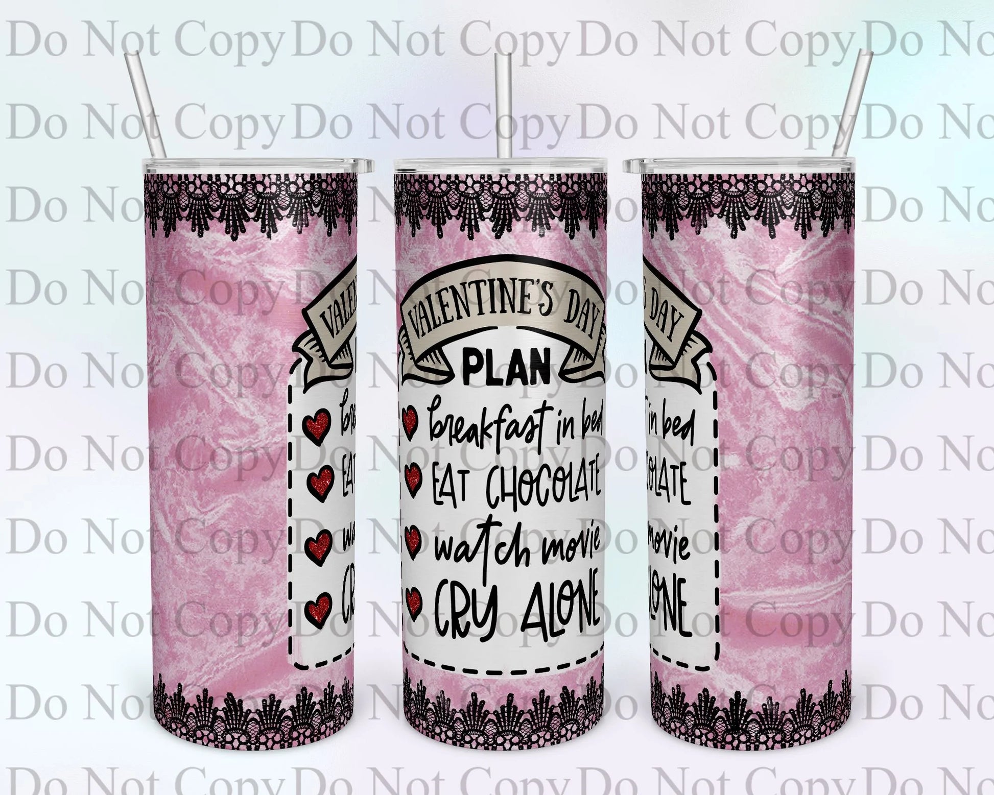 Valentine'S Day Plan Tumbler Print