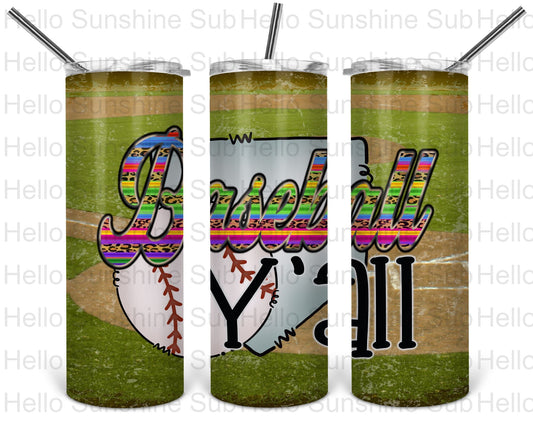 Baseball Y'all Tumbler