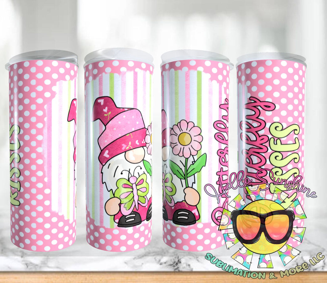 Butterfly Kisses Gnome Tumbler