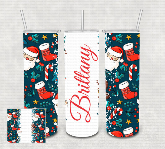 Personalized Christmas Tumbler Print