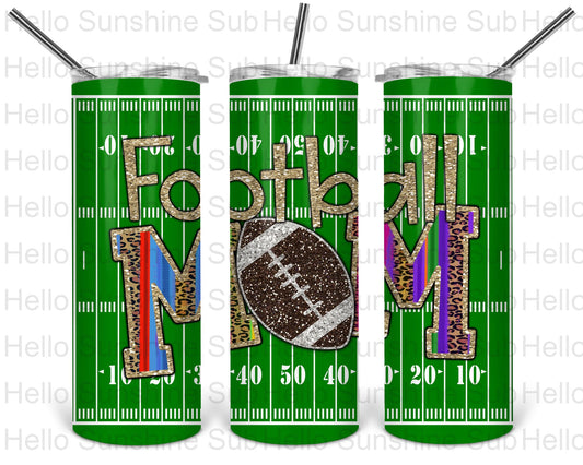 Football Mom Serape Tumbler Print