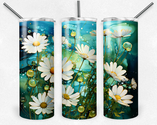 Green Daisy Tumbler