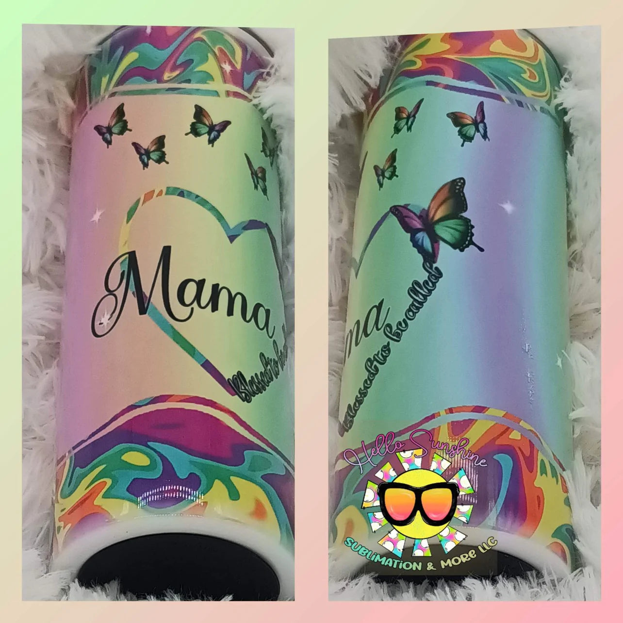 Mama Heart Tumbler Print