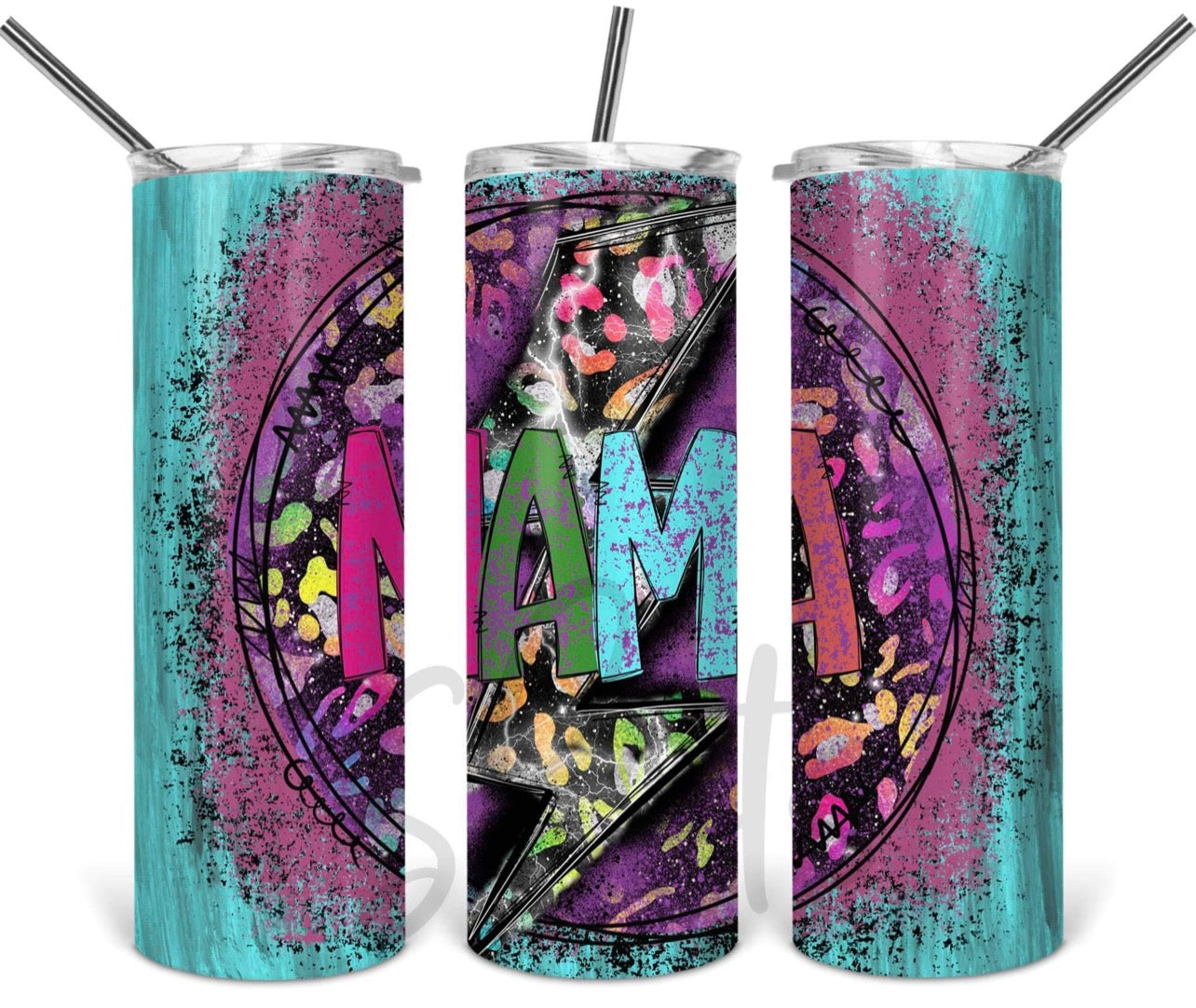 Mama Lightning bolt Tumbler