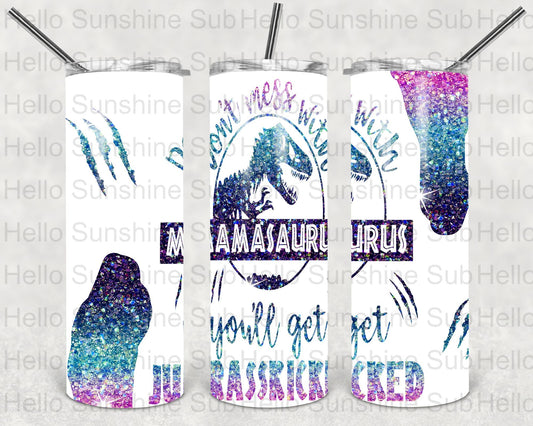 Don't Mess with Mama Blue Purple Tumbler