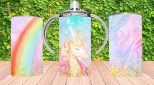 Unicorn Pastel Kid's Tumbler/Sippy Cup